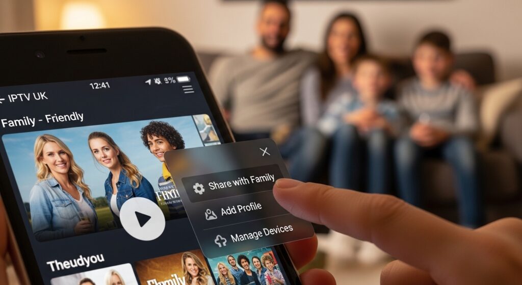 share IPTV UK with family